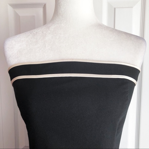 Vintage Ruby Rox Juniors' Black & Ivory Strapless Dress - Picture 3 of 16